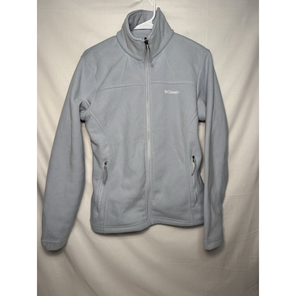 Columbia Women's Full Zip Jacket Cool Intervention Fleece Powder Blue Size Med
